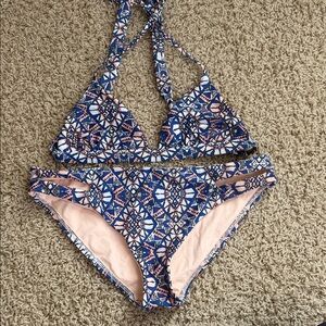 Lspace Geometric Print Bikini Set